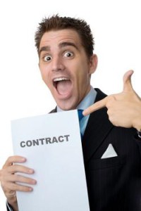 Word Sell Happy Salesman Contract 200x300