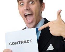 Word Sell Happy Salesman Contract 250x200